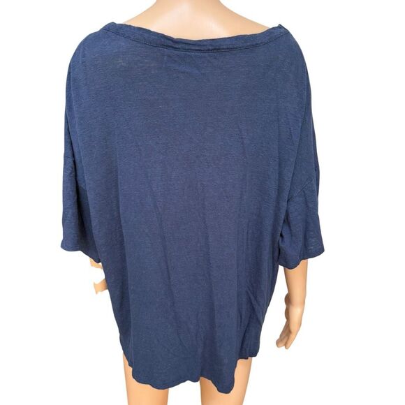 Halston 100% Linen Oversized Comfy Casual Vacation Summer Button-Down Top Sz XL - Picture 3 of 7